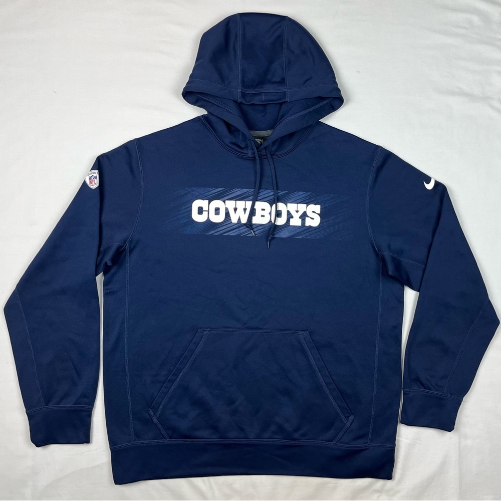Nike Dallas Cowboys Mens Hoodie Sweatshirt Sz Medium Therma Fit Training A7